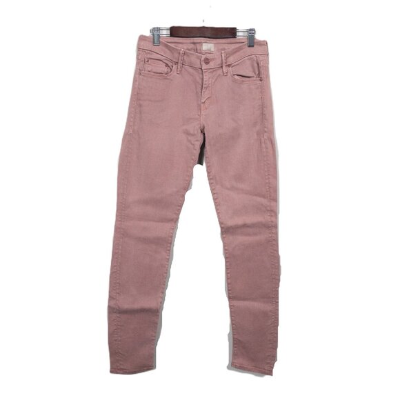 MOTHER Denim - Mother The Looker POP Skinny Jean SZ 27 Light Pink Denim Long